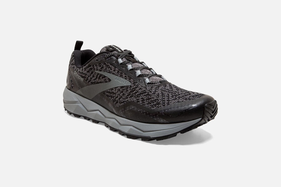 Brooks Divide Trail Running Shoes - Mens - Black/Grey - MQ0782461